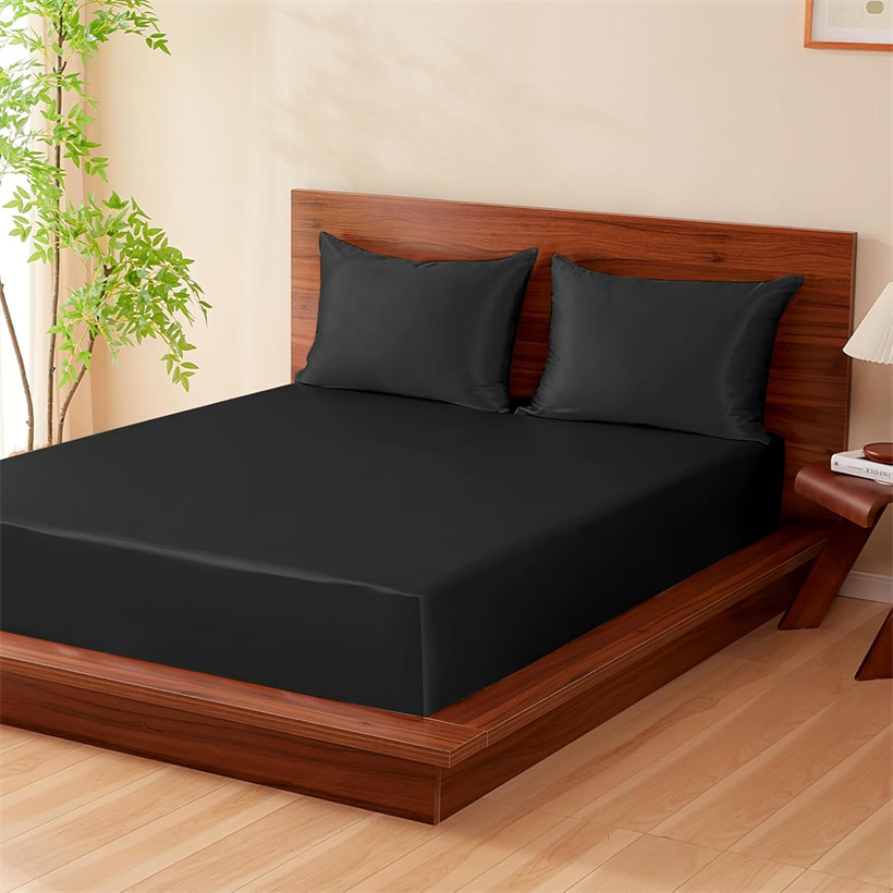 Silk Pillowcase Set - Gładki 3-częściowy zestaw pościeli z jedwabiu