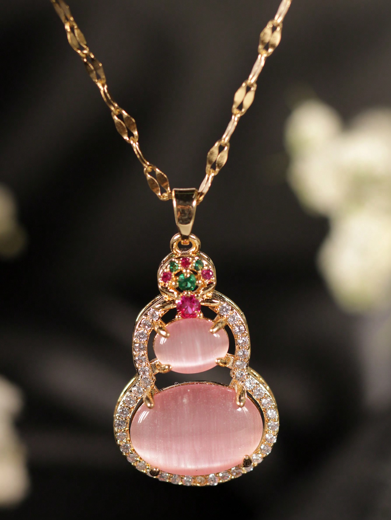 Luxury Lifestyle Gifts - 1 sztuka pozłacanego 18-karatowym złotem naszyjnika