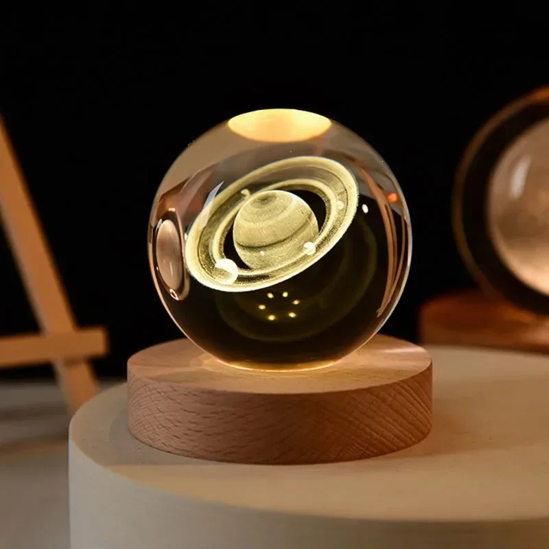Crystal Ball Decor - Dekoracja Kryształowa Kula 6cm Astronomia Układ